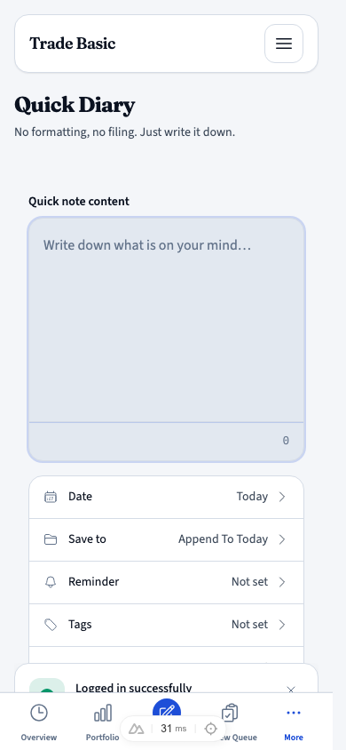 Quick Diary